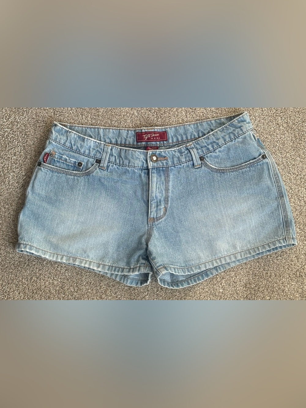 Tyte Jeans Light Blue Denim Shortie Shorts